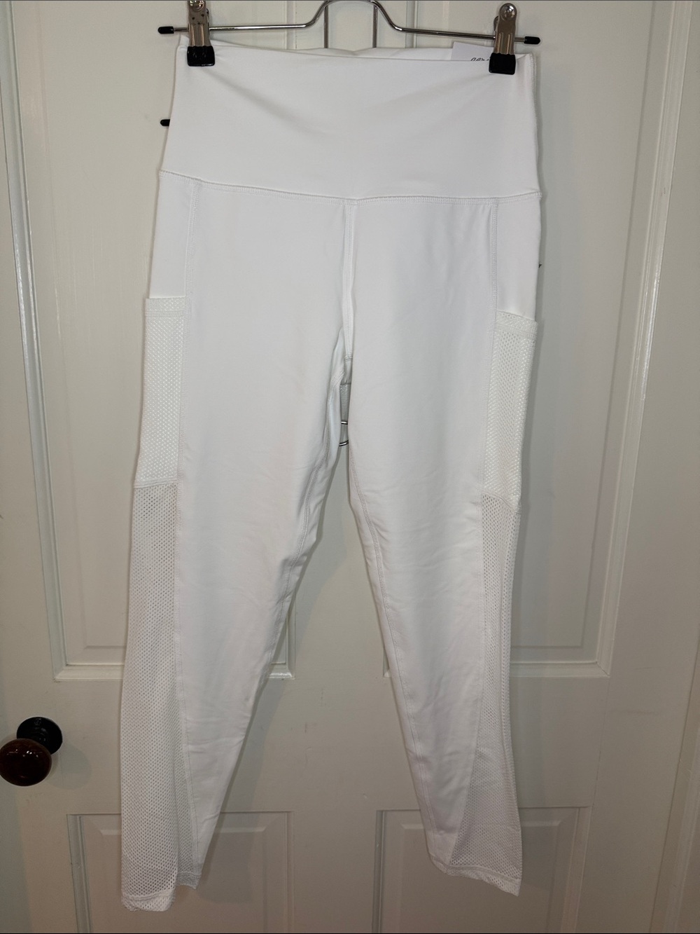 aerie White High-Waist Mesh Side Panel Leggings
